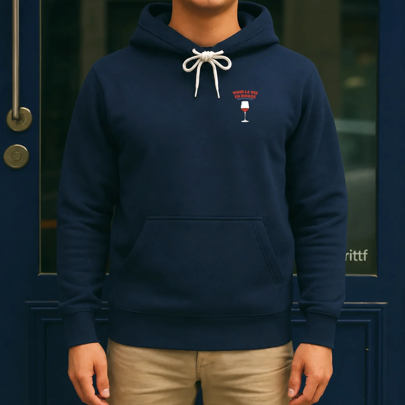 Sweat à capuche - Voir la vie en Rouge