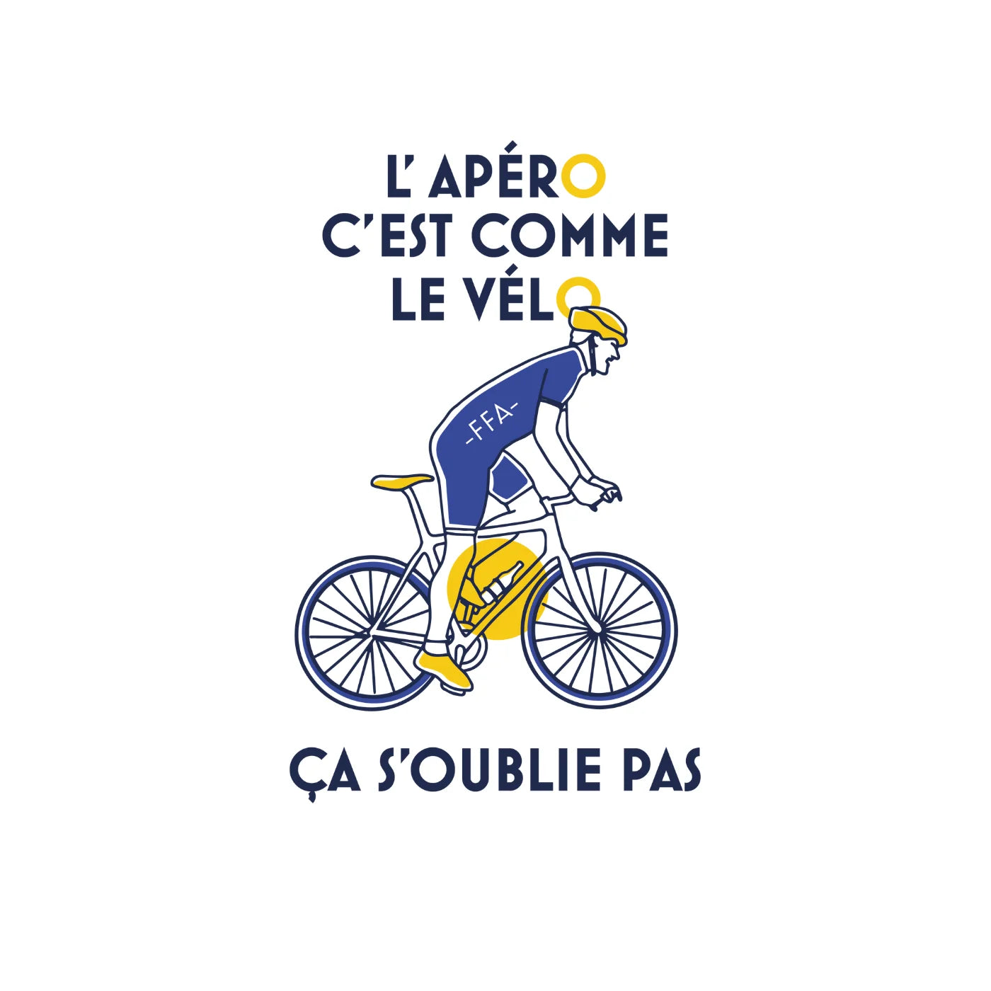 T-Shirt - L'Apéro c'est comme le vélo, ça s'oublie pas
