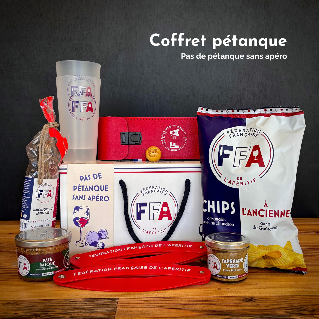 Coffret apéro "Pas de pétanque sans apéro"