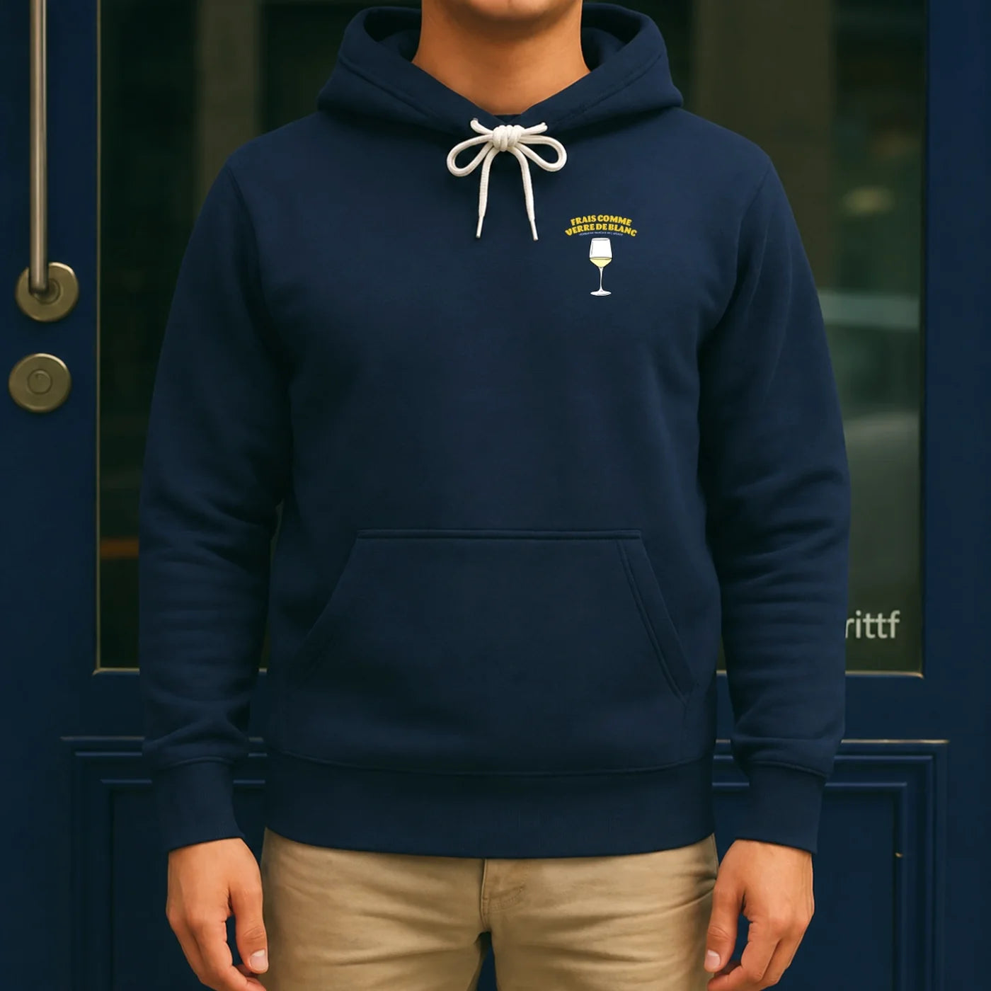 Sweat à capuche - Frais comme un verre de blanc