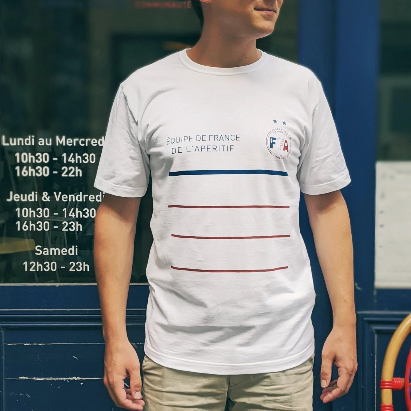 T-SHIRT ÉQUIPE DE FRANCE DE L'APÉRITIF BLANC
